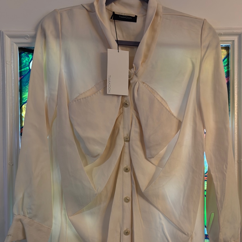 Thakoon ‘09 Rtw Runway Sample Ivory Silk Button-Up Dress